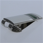 Masters Undated Silver Money Clip with Green