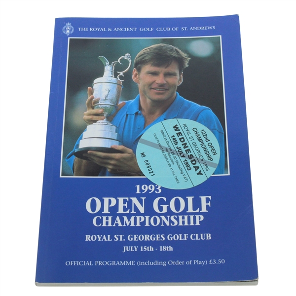 Multi-Signed 1993 Open Championship at Royal St. Georges Program - Stewart & Others JSA ALOA