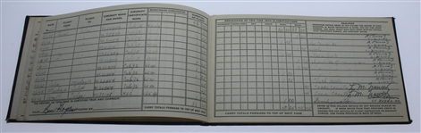 Ben Hogan's Personal Pilot Flight Record Book with His Photo and Signatures JSA ALOA