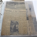 Assorted Ben Hogan Personal Newspaper Clippings 1950's-90's - Binder