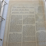 Assorted Ben Hogan Personal Newspaper Clippings 1950's-90's - Binder