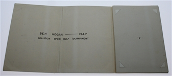 Ben Hogan's 1947 Houston Open Foldout with Original Photos