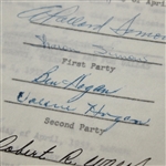 Ben Hogans Coachella Valley Ranch File with Signed Contract JSA ALOA