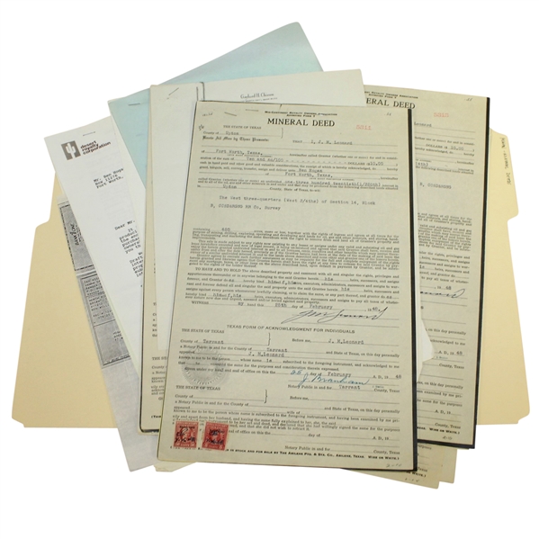 Ben Hogans Personal Mineral Deeds Files