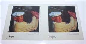  4 Original Ben Hogan Club Blade Design Sketches by Phil Rawson