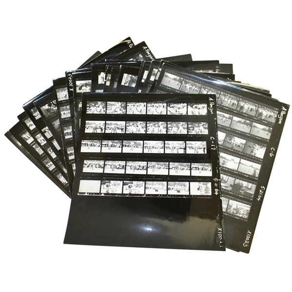 1964 Exhibition Match Hogan vs. Snead Black and White Proof Sheets - 21 Sheets