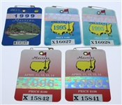 Thirteen Masters Series Badges - 1992-1996, 1998, & 1999