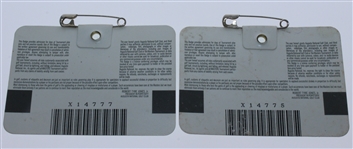 Two 1997 Masters Series Badges #X14775 & X14777 - Tiger Woods Wins