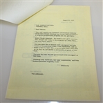 1957 Letter to Ben Hogan from Claude Hastings Regarding Acushnet Golf Ball Trailer and Photos
