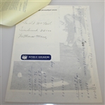 1957 Letter to Ben Hogan from Claude Hastings Regarding Acushnet Golf Ball Trailer and Photos