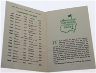 1952 Masters Spectator Guide - Sam Snead Win