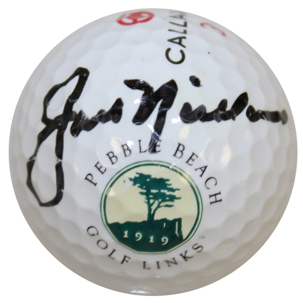 Jack Nicklaus Signed Pebble Beach Golf Links Logo Golf Ball JSA ALOA