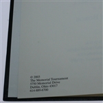2003 Memorial Tournament Ltd Ed Book Honoring Bill Campbell and Julius Boros #107/250