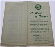 1961 Texas Open Golf Tournament Program and Marshal Arm Band - Arnold Palmer Win