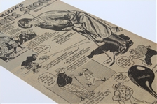 Bobby Jones 1945 'Spalding Sports Show' Golf Newspaper Advertisement Sketch