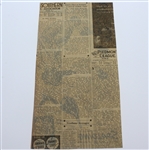 Bobby Jones 1945 'Spalding Sports Show' Golf Newspaper Advertisement Sketch