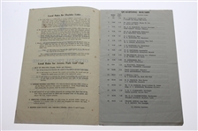 1947 Open Championship Qualifying Rounds Official Program - For Competitors Only