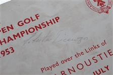 1953 Open Championship at Carnoustie Program - Wed & Thurs - Robert de Vicenzo Signed JSA ALOA