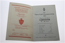 1953 Open Championship at Carnoustie Program - Wed & Thurs - Robert de Vicenzo Signed JSA ALOA