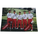 Tiger Woods and Teammates Signed 1995 Stanford Golf Team 5x7 Photo JSA #Z25160