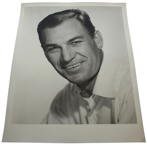 Ben Hogan Personal 14 x 11 Black and White Headshot -Smiling-His Favorite Off Course Image