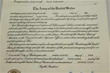 Ben Hogan's Personal Official Military Papers -  1945 Promotion to First Lieutenant