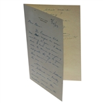 Pres. Eisenhower Letter & Clifford Roberts Note to Ben Hogan - Congrats on British Open Win JSA ALOA