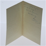 Pres. Eisenhower Letter & Clifford Roberts Note to Ben Hogan - Congrats on British Open Win JSA ALOA