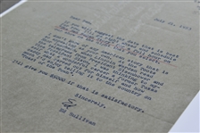 Ed Sullivan Signed Letter to Ben Hogan - Offering $5K For Appearance 'The Ben Hogan Story' JSA ALOA