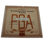 Ben Hogans Personal 1954 PGA Membership Certificate 