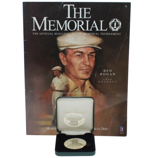 Valerie Hogans 1999 Memorial Tournament Honoree Ben Hogan Coin and Program