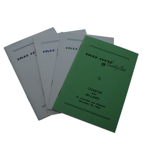 Ben Hogans Four Personal River Crest Country Club By-Laws and Rules Booklets - 1954, 59, 60, 64