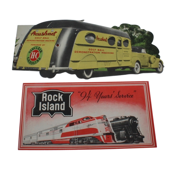 Ben Hogans Vintage Advertisement Brochures - Acushnet Titleist and Rock Island Railroad