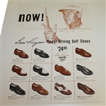 Ben Hogans Personal Power-Driving Golf Shoes Large 1950s Advertising Poster