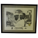 Limited Edition #51/2500 Ben Hogan The Hawk Lithograph by David Rother - Framed