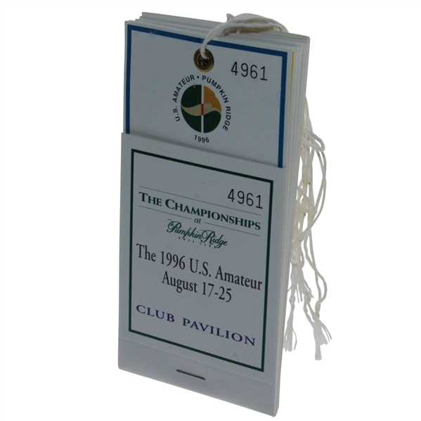 Full Set of Unused 1996 US Amateur at Pumpkin Ridge Tickets #4961 - Tiger Woods!