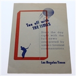 1942 Los Angeles Open Pairing & Starting Schedule Pamphlet - Ben Hogan Winner
