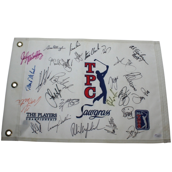 Undated TPC Sawgrass CHAMPS Embroidered Flag - Mickelson, Garcia, Fowler & More JSA #Z09266