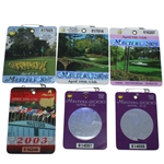 Six Masters Series Badges - 2000 (x2), 2003, 2007-2009