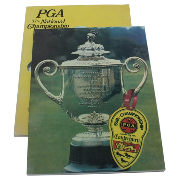 1973 & 1975 PGA Championship Programs - Jack Nicklaus Wins