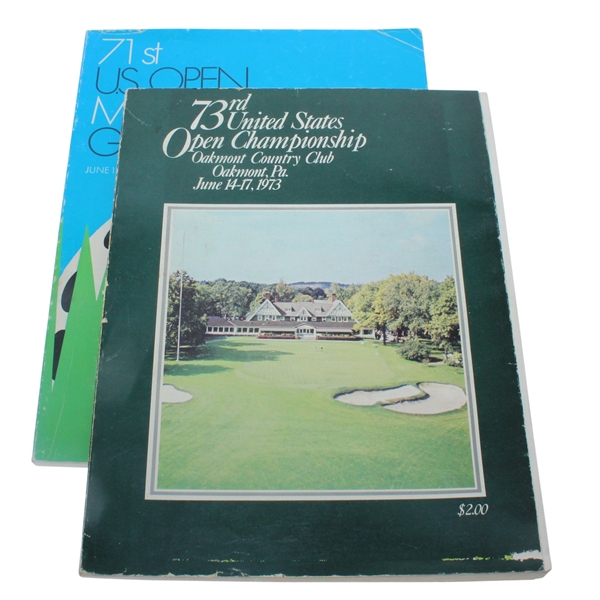 1971 & 1973 US Open Programs - Trevino and Miller Wins