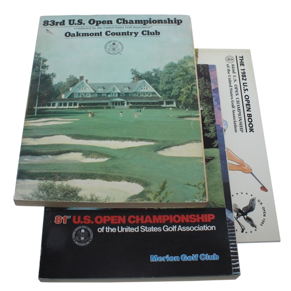 1981, 1982, & 1983 US Open Programs - Watson, Nelson, & Graham Wins