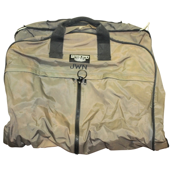 Jack Nicklaus Personal Lands End Garment Bag with J. W. N. Initials