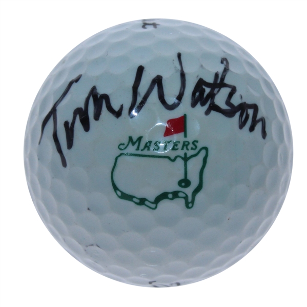 Tom Watson Signed Masters Tournament Logo Golf Ball JSA ALOA