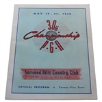 1948 PGA Championship at Norwood Hills CC Program - Ben Hogan Winner
