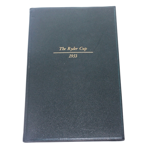 1953 Ryder Cup Ltd Ed Hard Bound Program #22/30 Purported to be Henry Cottons
