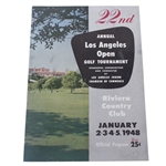 1948 Los Angeles Open at Riviera Program - Ben Hogan Winner