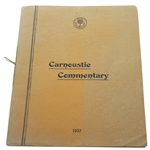 1937 Open Championship Carnoustie Commentary Program - Published by Carnoustie GC Committee