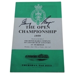 Gary Player Signed 1959 Open Championship at Muirfield Program JSA ALOA
