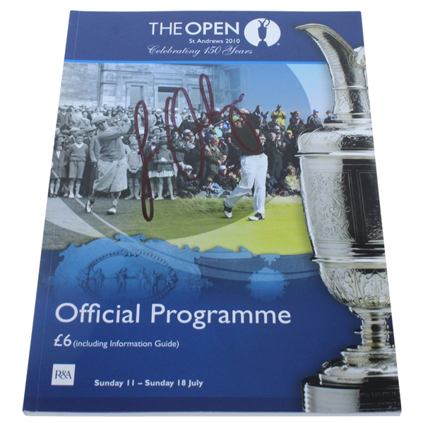Louis Oosthuizen Signed 2010 Open Championship at St. Andrews Program JSA ALOA